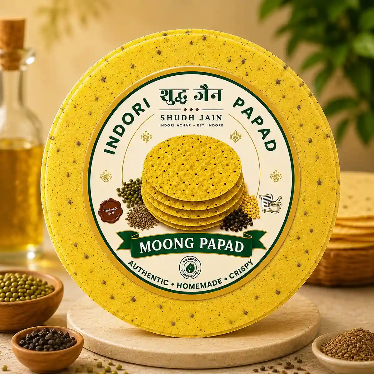Moong Papad — Jain papad without onion or garlic, Shudh Jain Indore